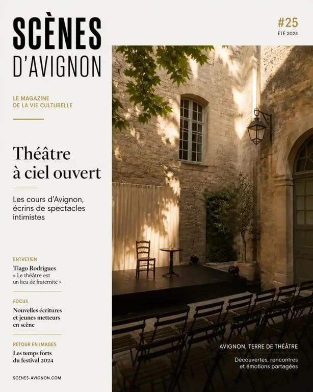 Ambiance intimiste d'une représentation au Festival IF Avignon dans une demeure privée