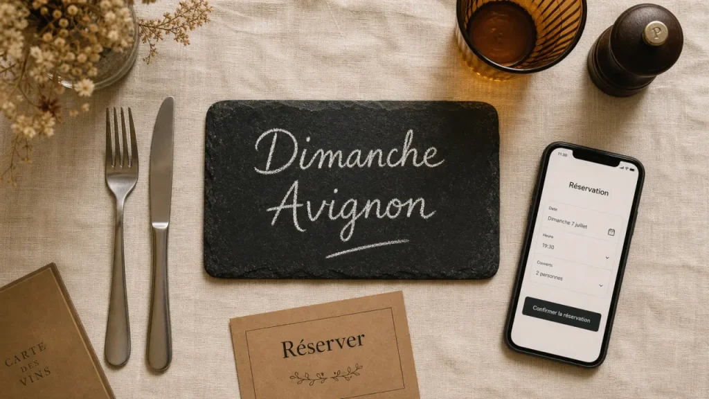 Restaurants Avignon ouverts le dimanche : où manger le dimanche
