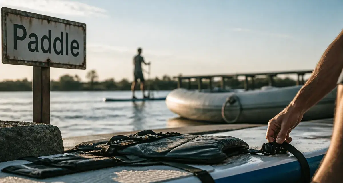 Activités nautiques Avignon : stand up paddle et gilet sur le Rhône