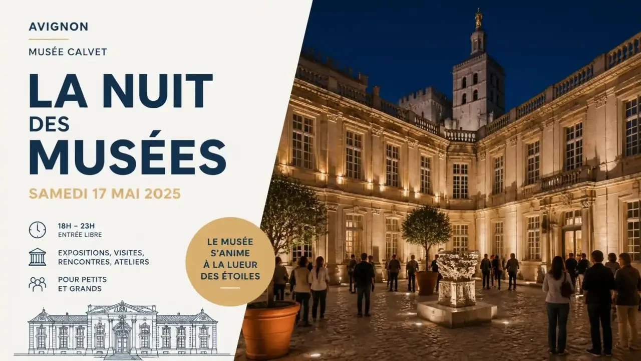 Ambiance nocturne au musée lors de la Nuit des musées à Avignon