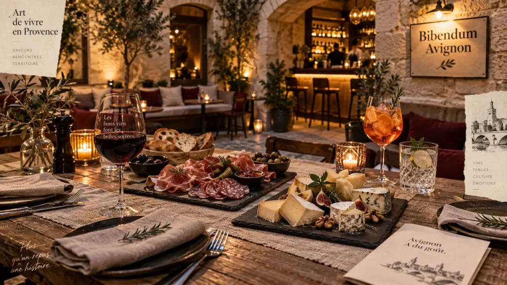 Restaurant 83 Vernet Avignon : cour en pierre de Bibendum