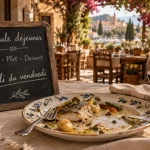 Restaurant de la tour avignon : ardoise menu et aïoli du vendredi