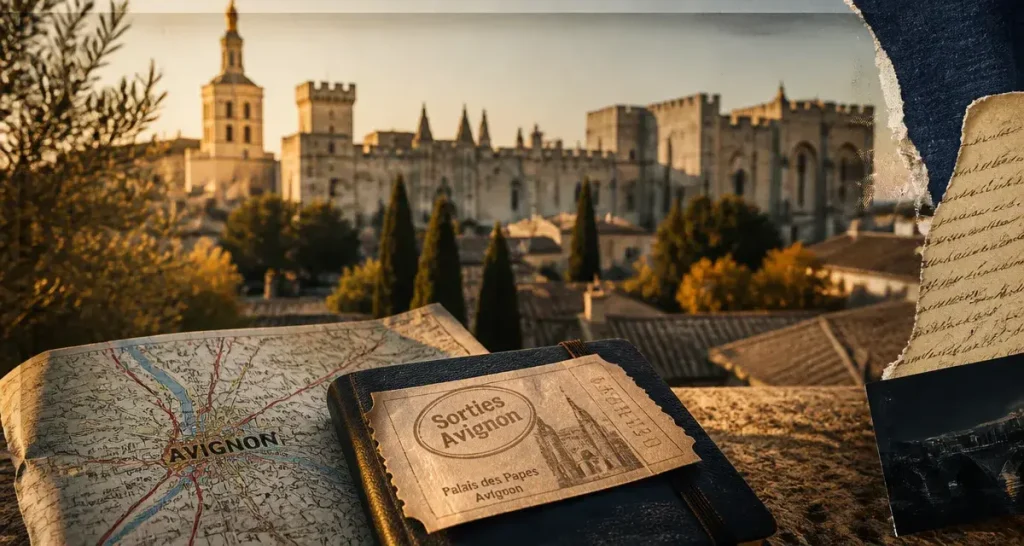Sortir Avignon ce week-end : vue terrasse sur le Palais des Papes