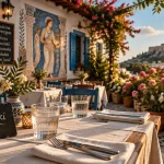 Restaurant grec villeneuve les avignon Le Bouzouki terrasse et véranda