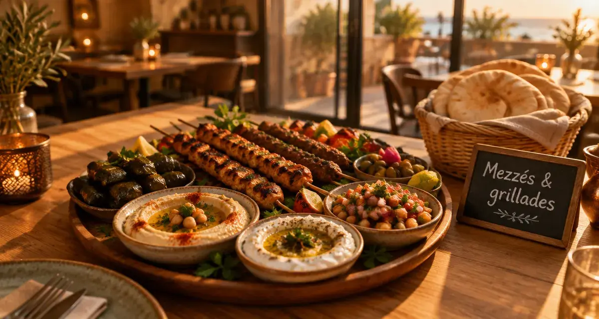 Restaurant le cedre avignon : mezzés libanais et grillades sur table