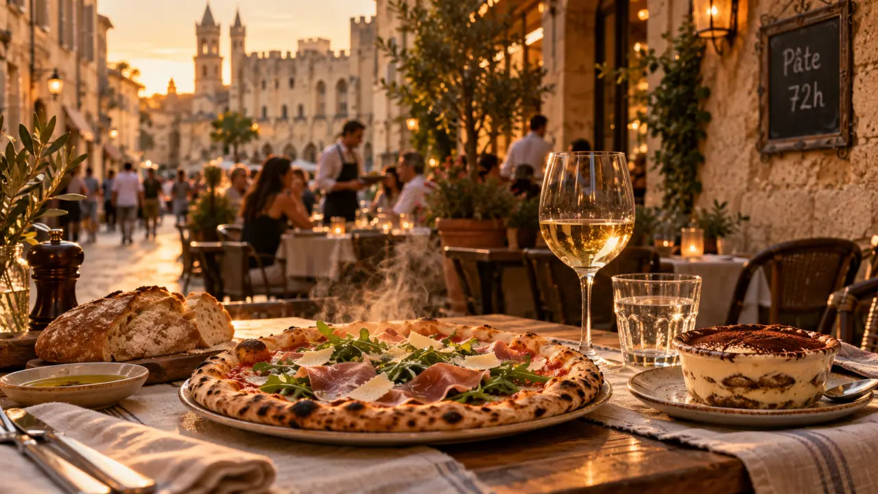 Restaurant pinocchio avignon : pizza et pâte maturée 72h, golden hour